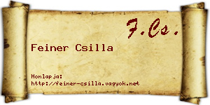 Feiner Csilla névjegykártya